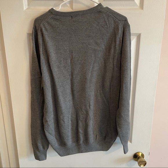 Men’s Gray Cotton Sweater - Picture 3 of 5